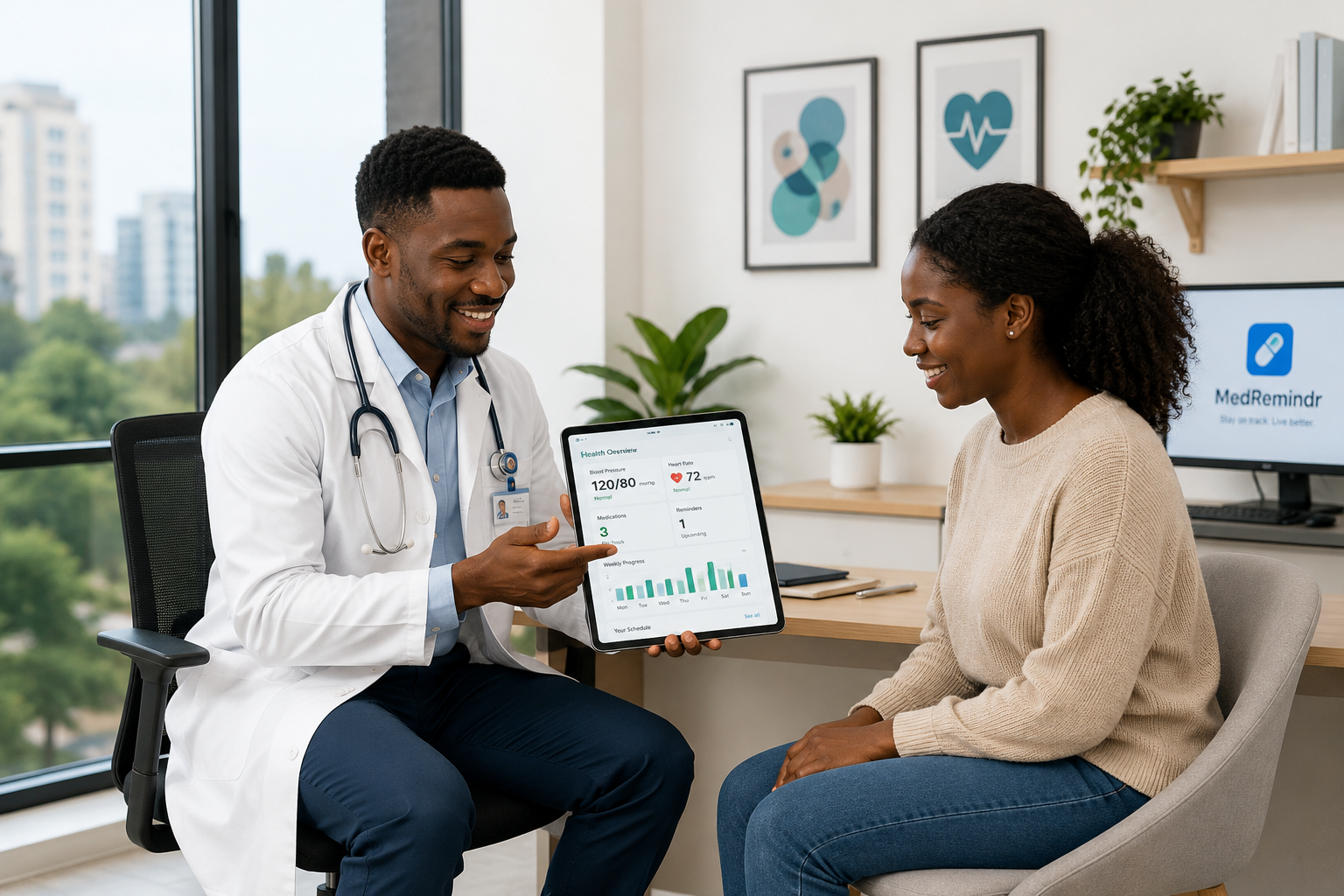 Doctor visit preparation illustration