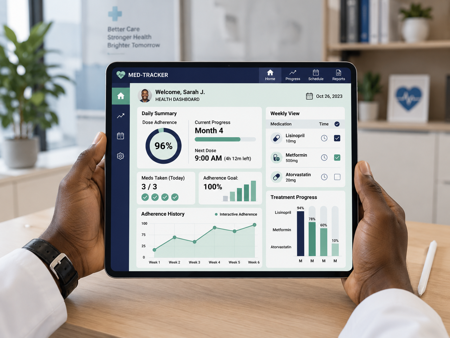 Health reports dashboard illustration